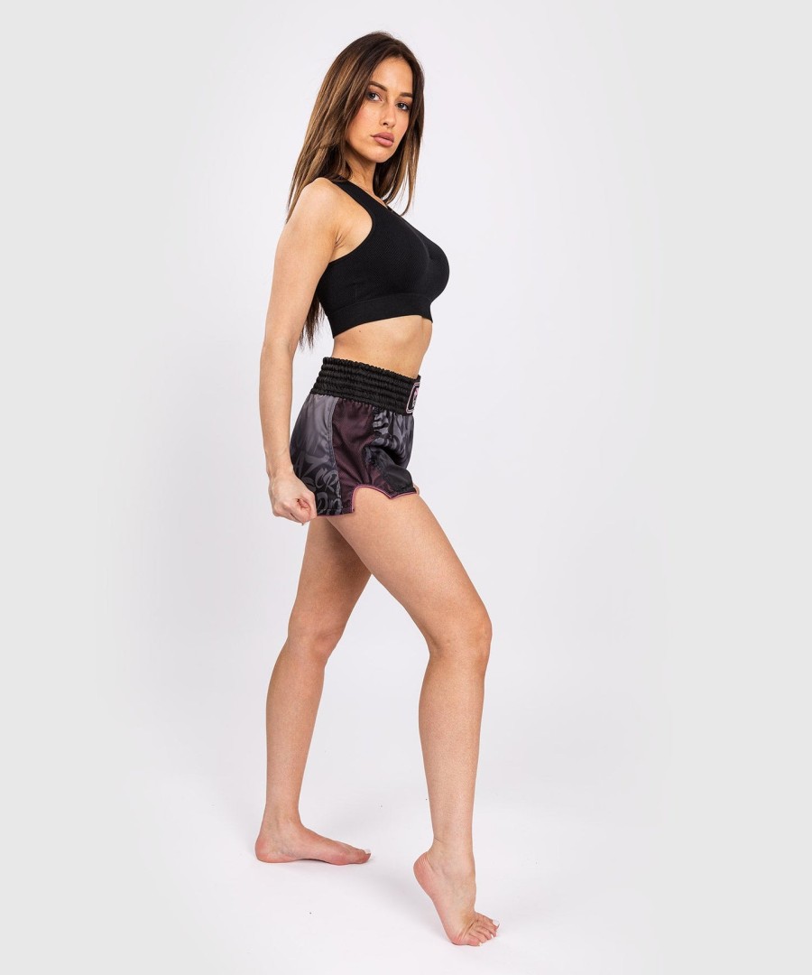 venum x kaz muay thai shorts - black