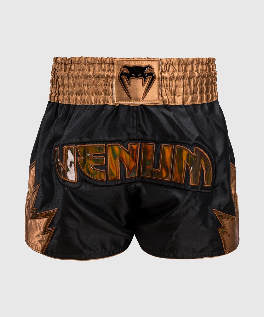 venum inferno muay thai shorts - blackbronze