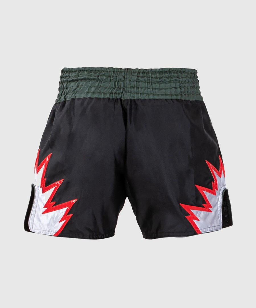 venum inferno muay thai shorts - deep blackkhaki