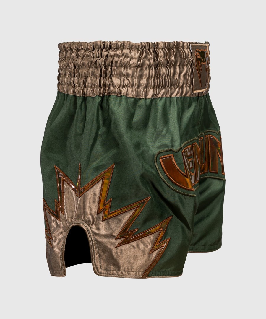 venum inferno muay thai shorts - khakibronze