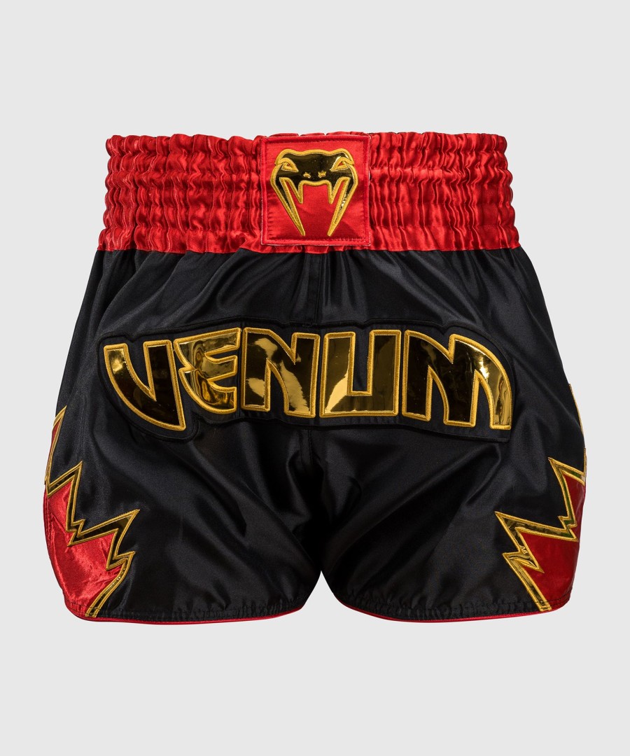 venum inferno muay thai shorts - blackgoldred