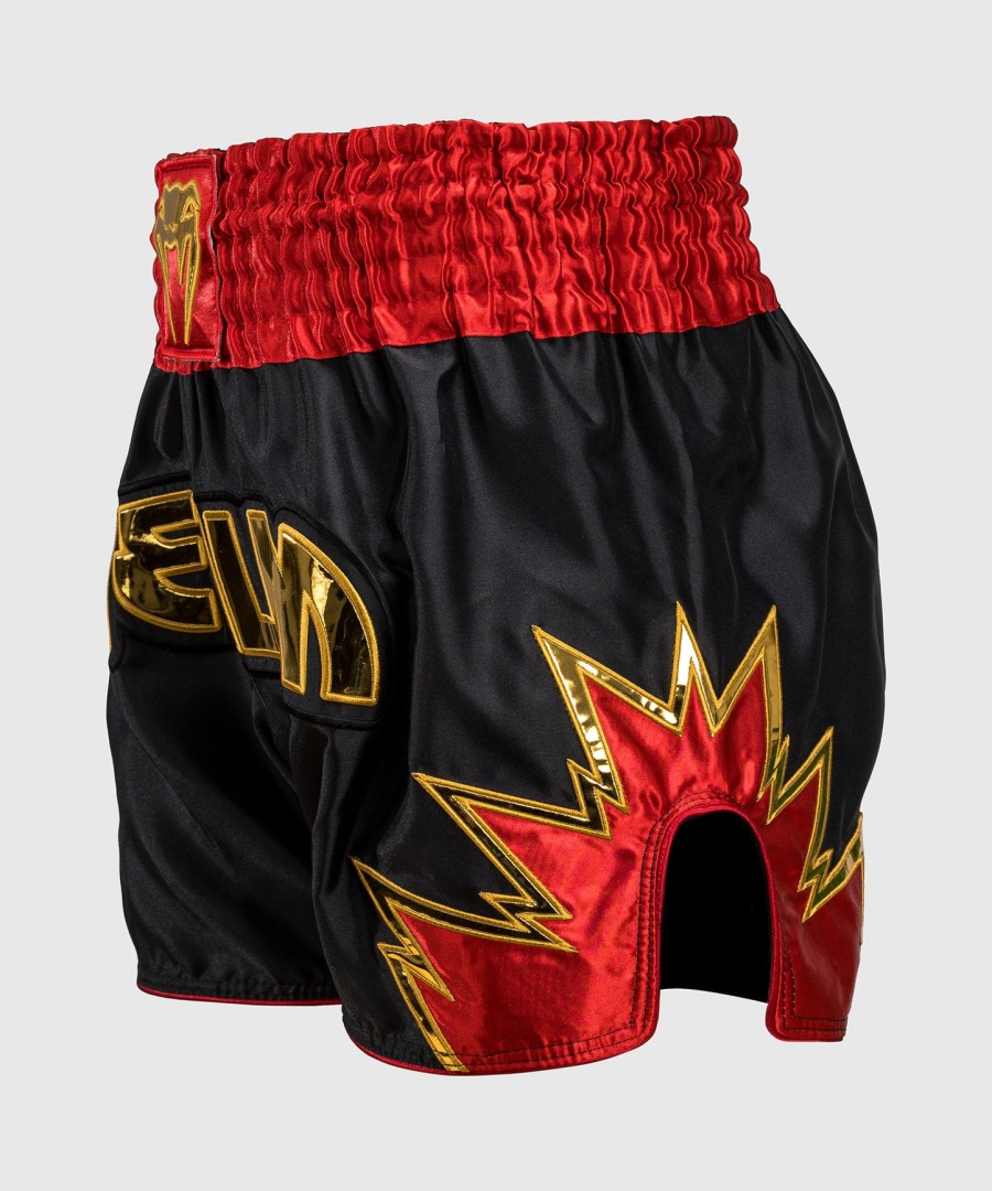venum inferno muay thai shorts - blackgoldred