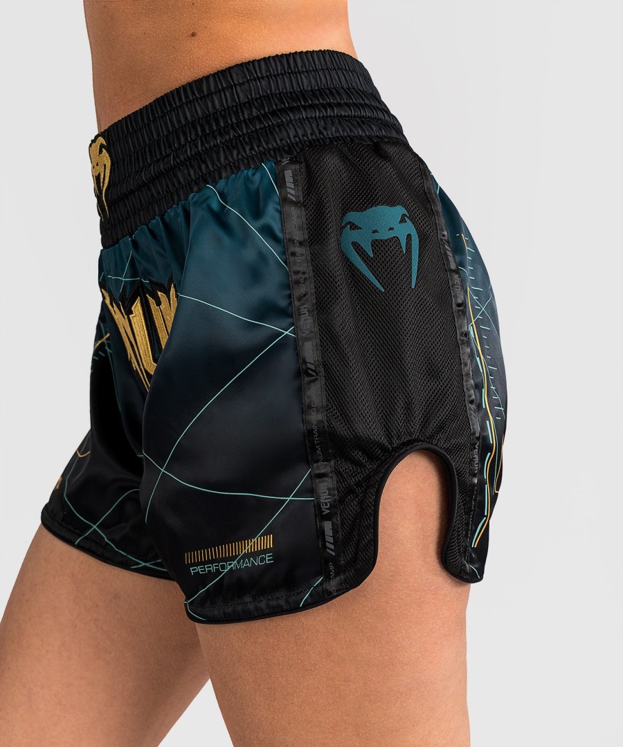venum tactical xt muay thai shorts - blackforest green