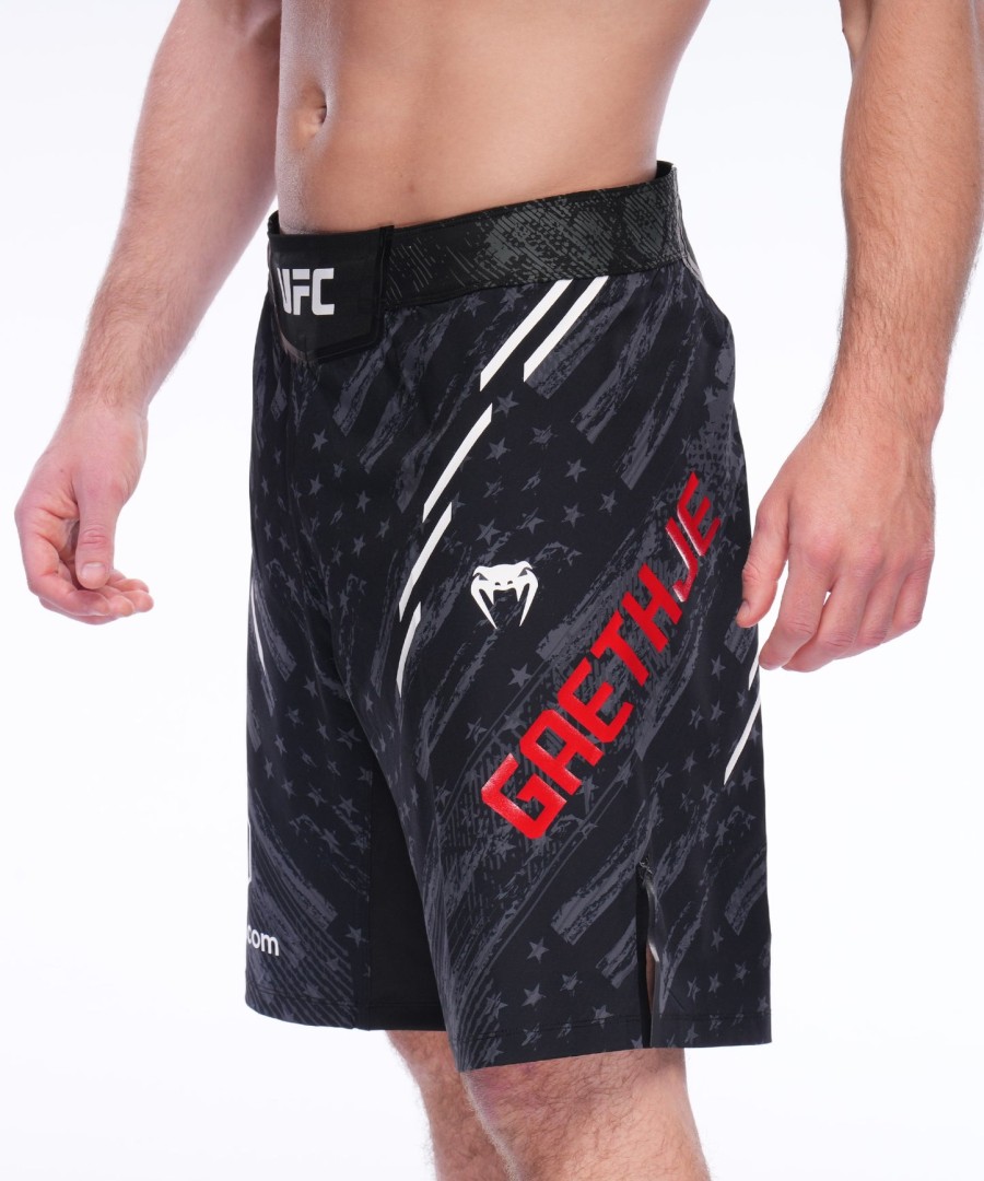 men ufc unrivaled by venum black justin gaethje fight short