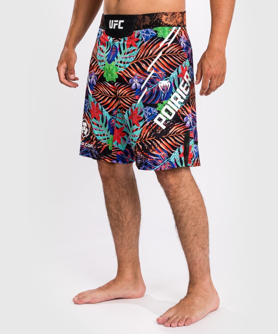 men ufc unrivaled by venum blue dustin poirier long fit fight short