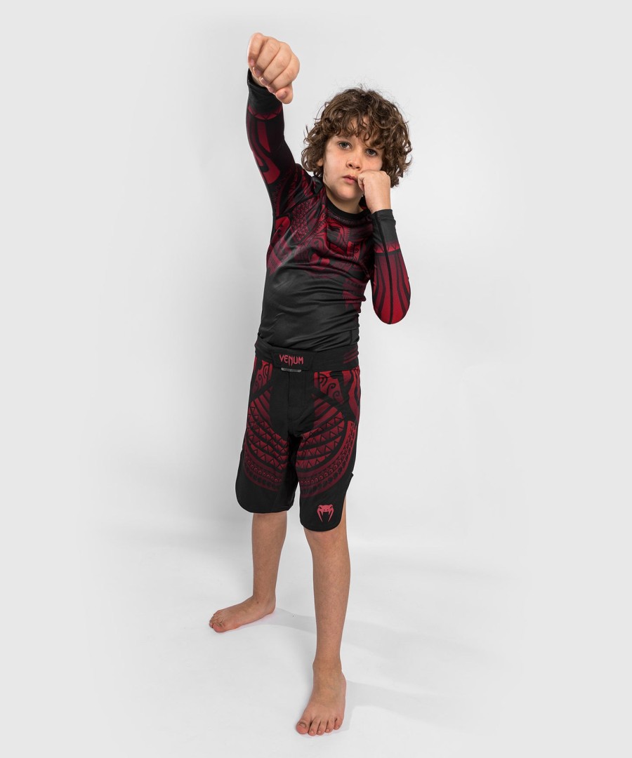 venum nakahi kids fightshort - blackred
