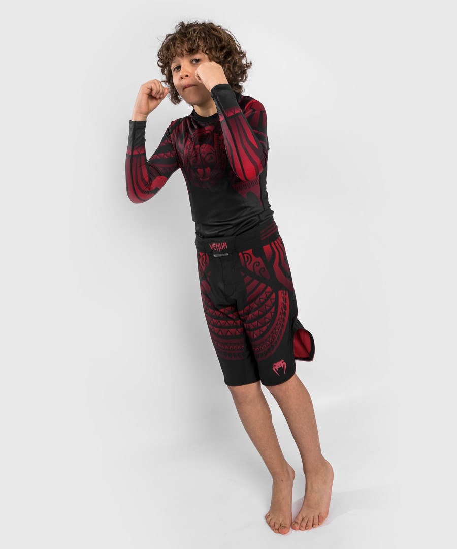 venum nakahi kids fightshort - blackred