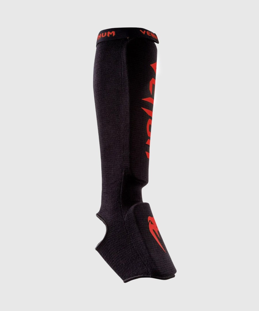 venum kontact shin guards - blackred