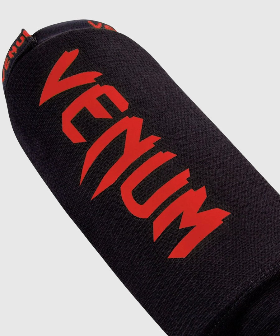 venum kontact shin guards - blackred