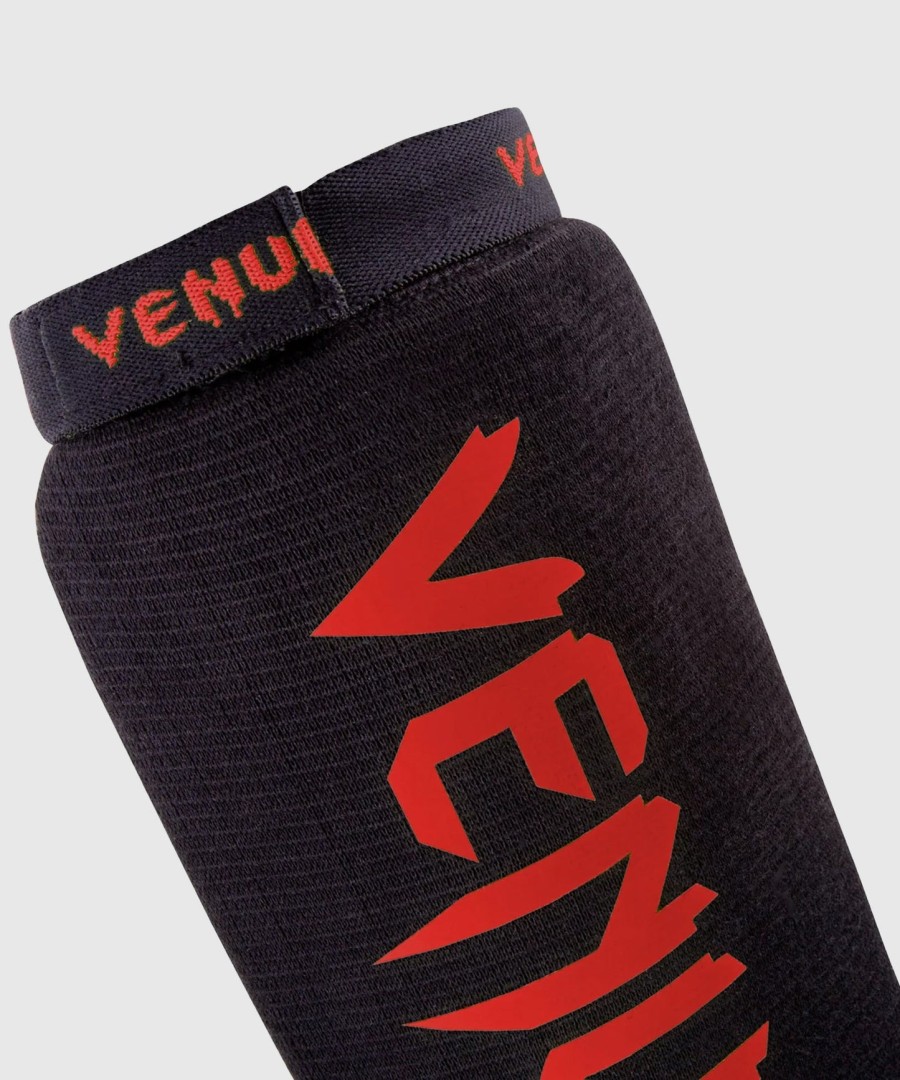 venum kontact shin guards - blackred
