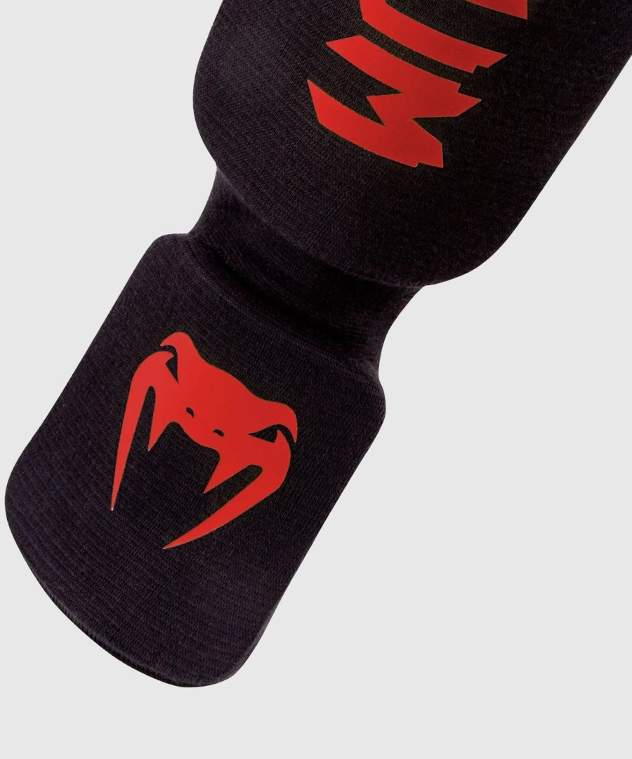 venum kontact shin guards - blackred