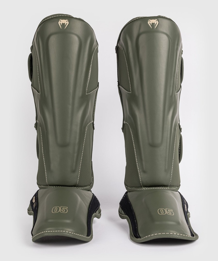 venum impact evo shin guards - military green