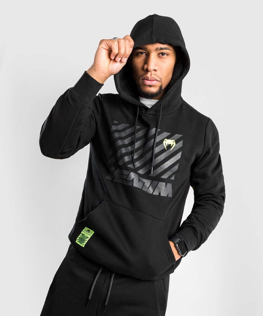venum stripes hoodie - black