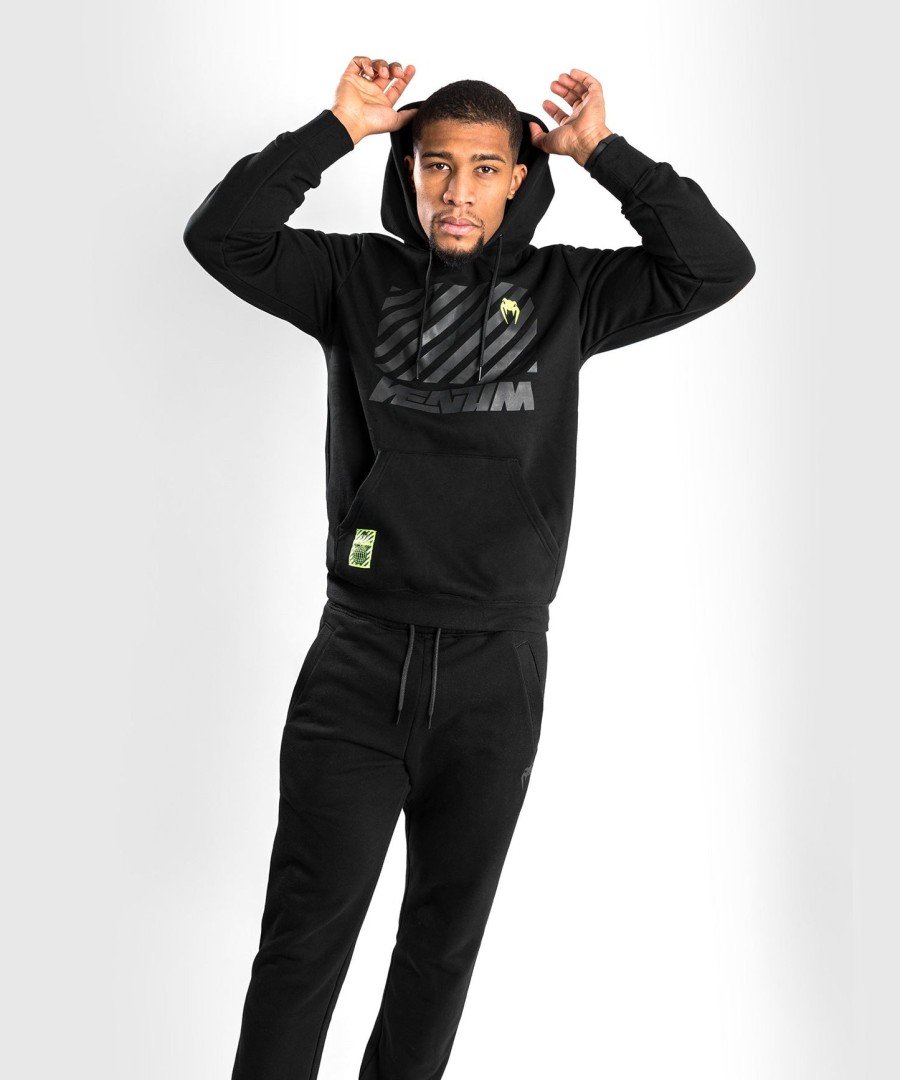 venum stripes hoodie - black