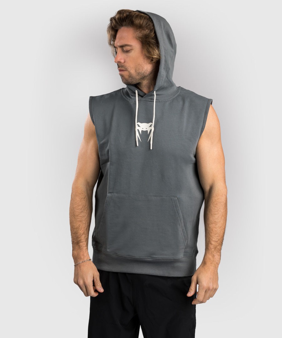 venum sparring sleeveless hoodies - storm grey