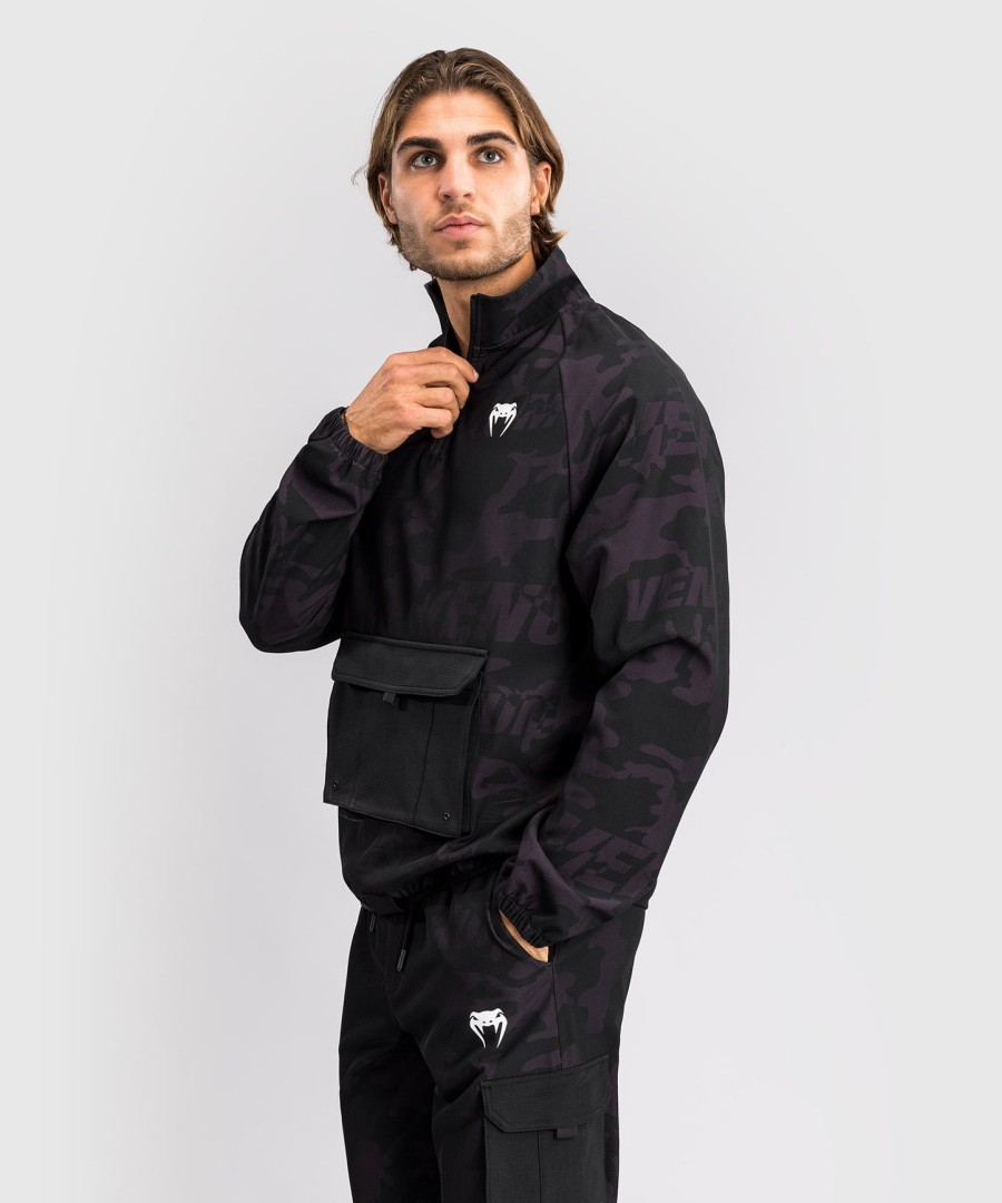 venum trooper men half-zip jacket - blackpurple