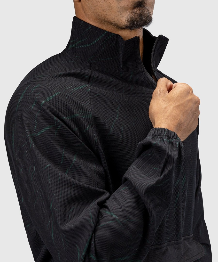 venum trooper men half-zip jacket - blackforest green