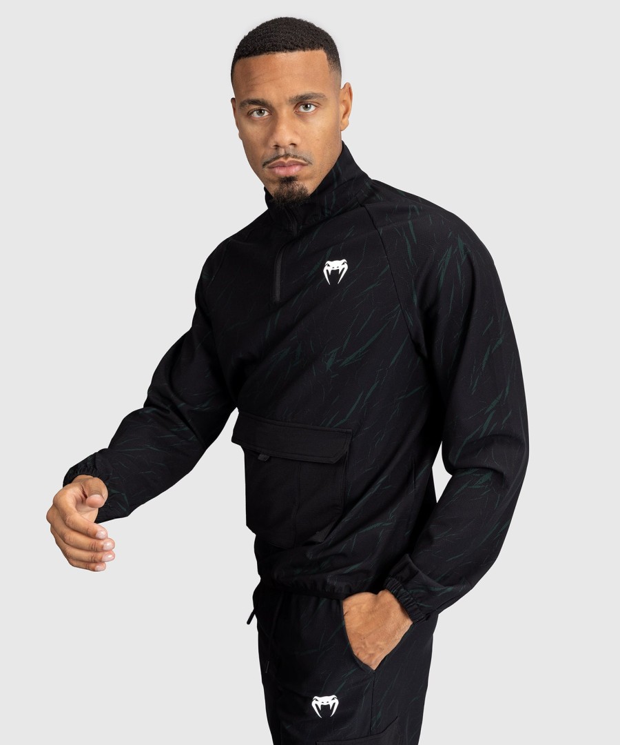venum trooper men half-zip jacket - blackforest green