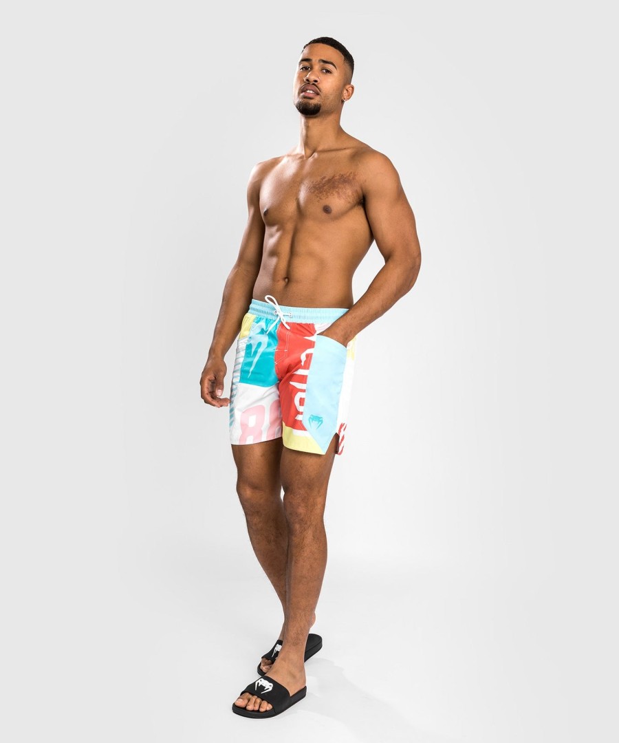 venum summer 88 boardshorts - clearwater blueflame red