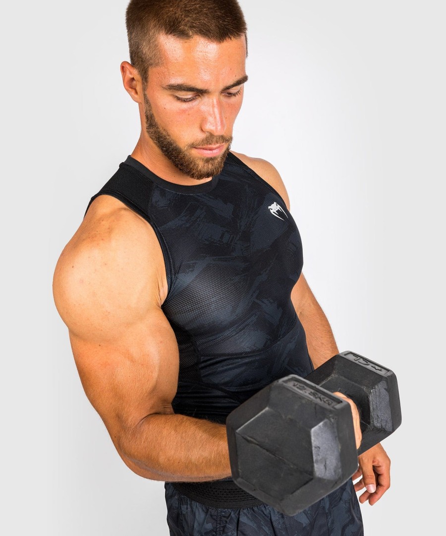 venum electron 3.0 rashguard - sleeveless - black