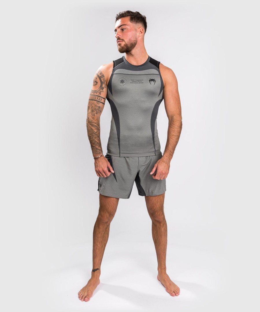 venum stone rashguard sleeveless - mineral green