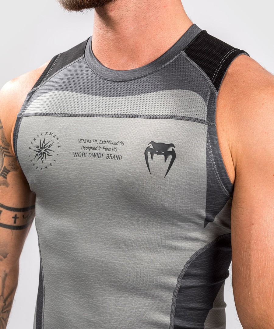 venum stone rashguard sleeveless - mineral green