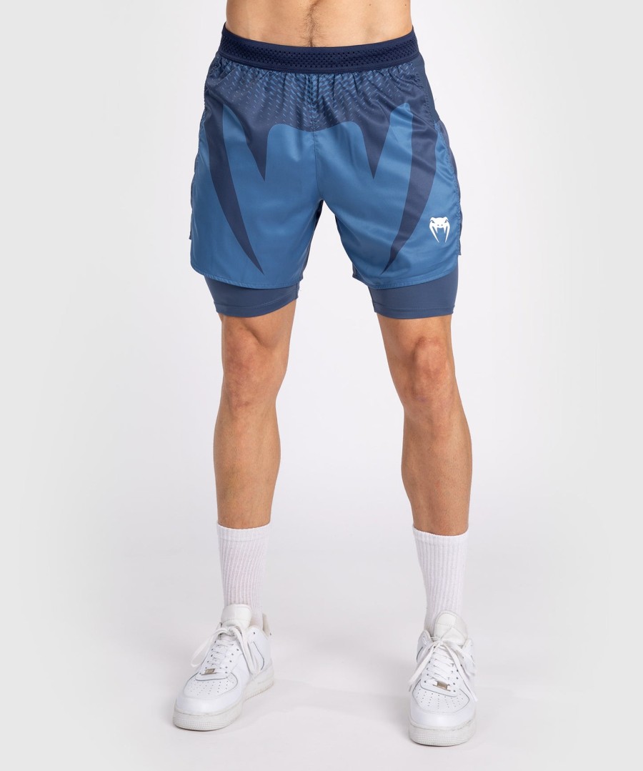 venum attack men fight shorts - navy blue