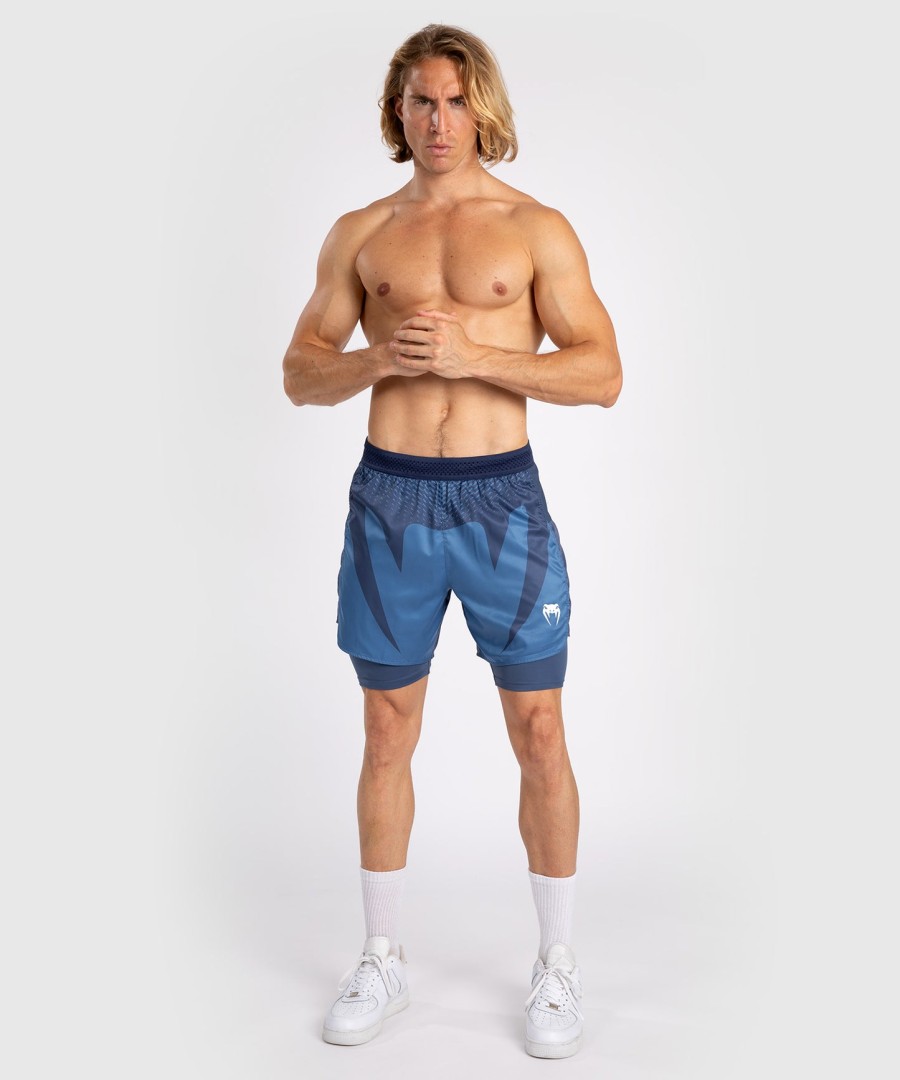 venum attack men fight shorts - navy blue