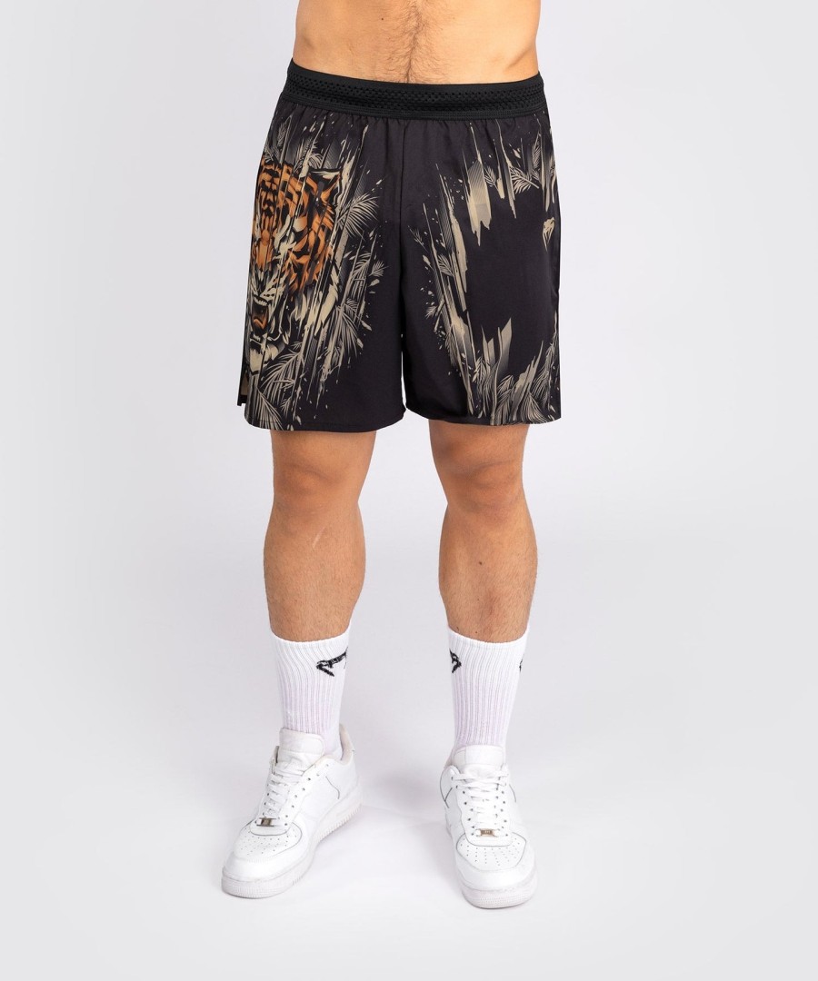 venum tiger men training shorts - blackneon orange