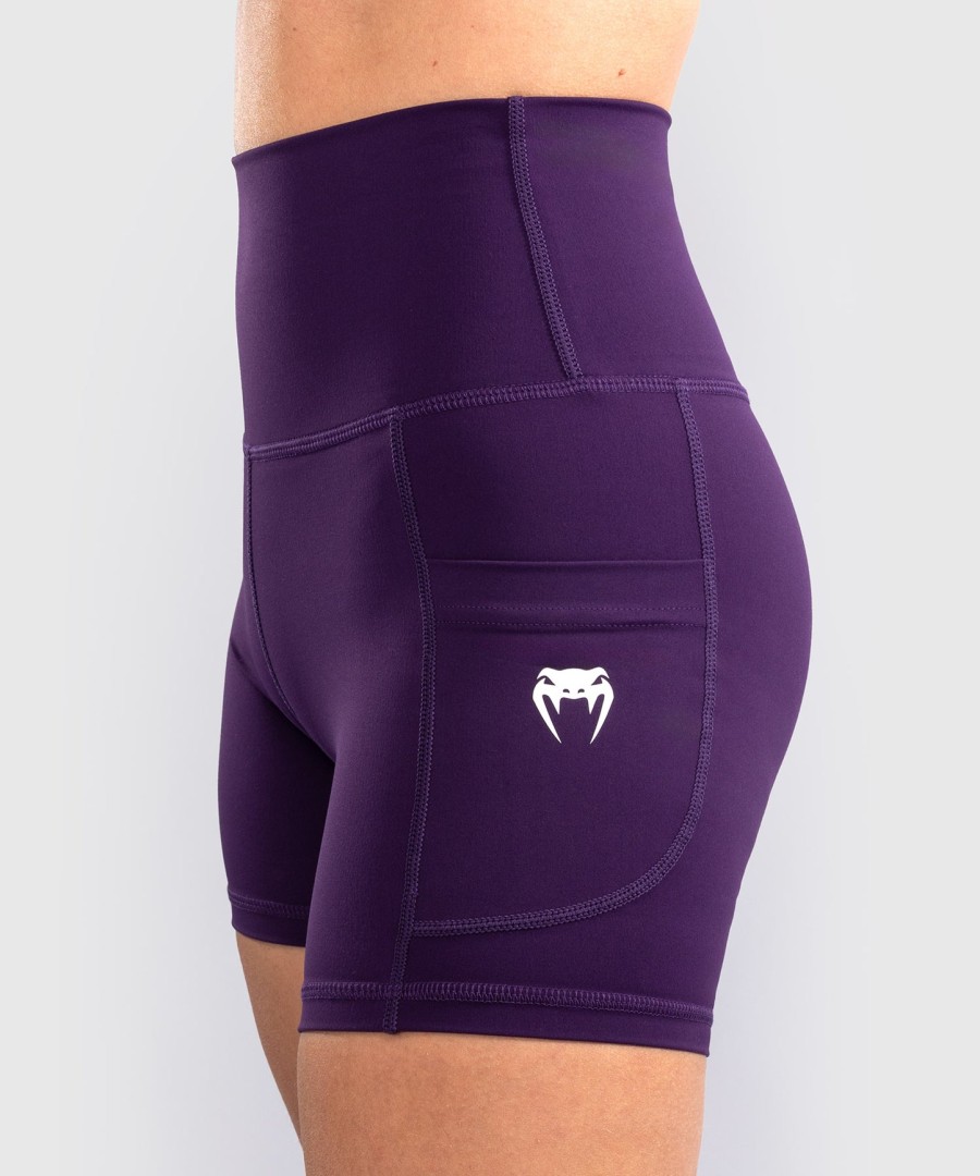 venum essential women bike shorts - deep purple