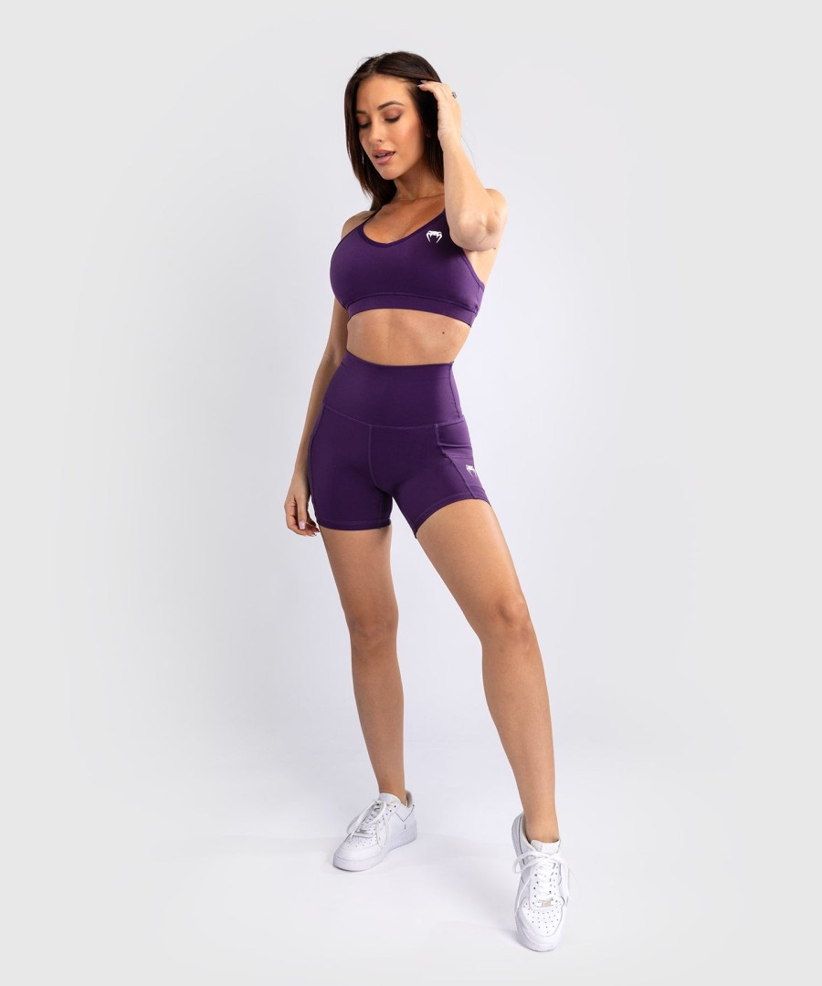 venum essential women bike shorts - deep purple