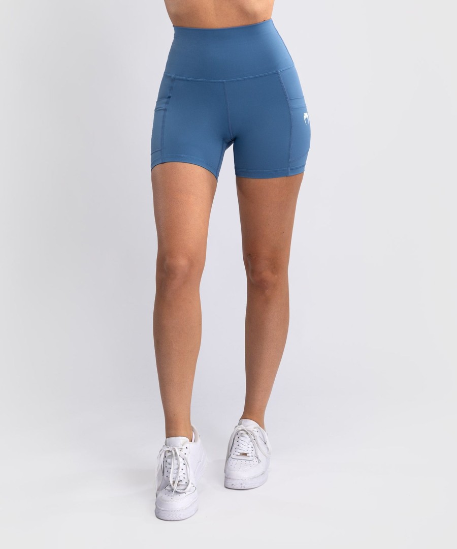 venum essential women bike shorts - storm blue