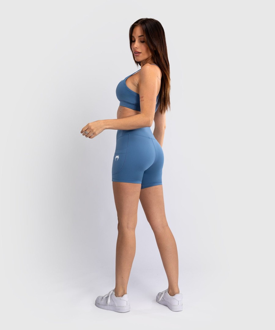 venum essential women bike shorts - storm blue