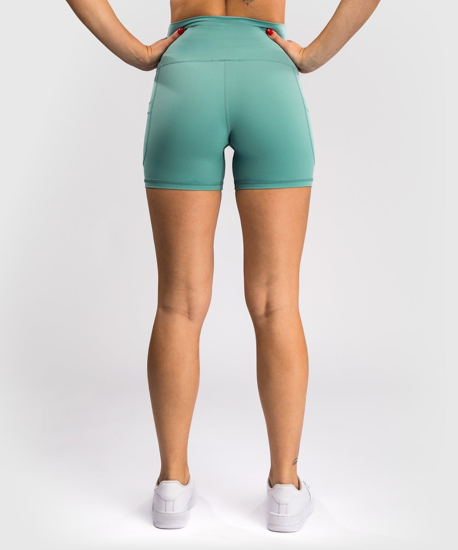 venum essential women bike shorts - aqua green