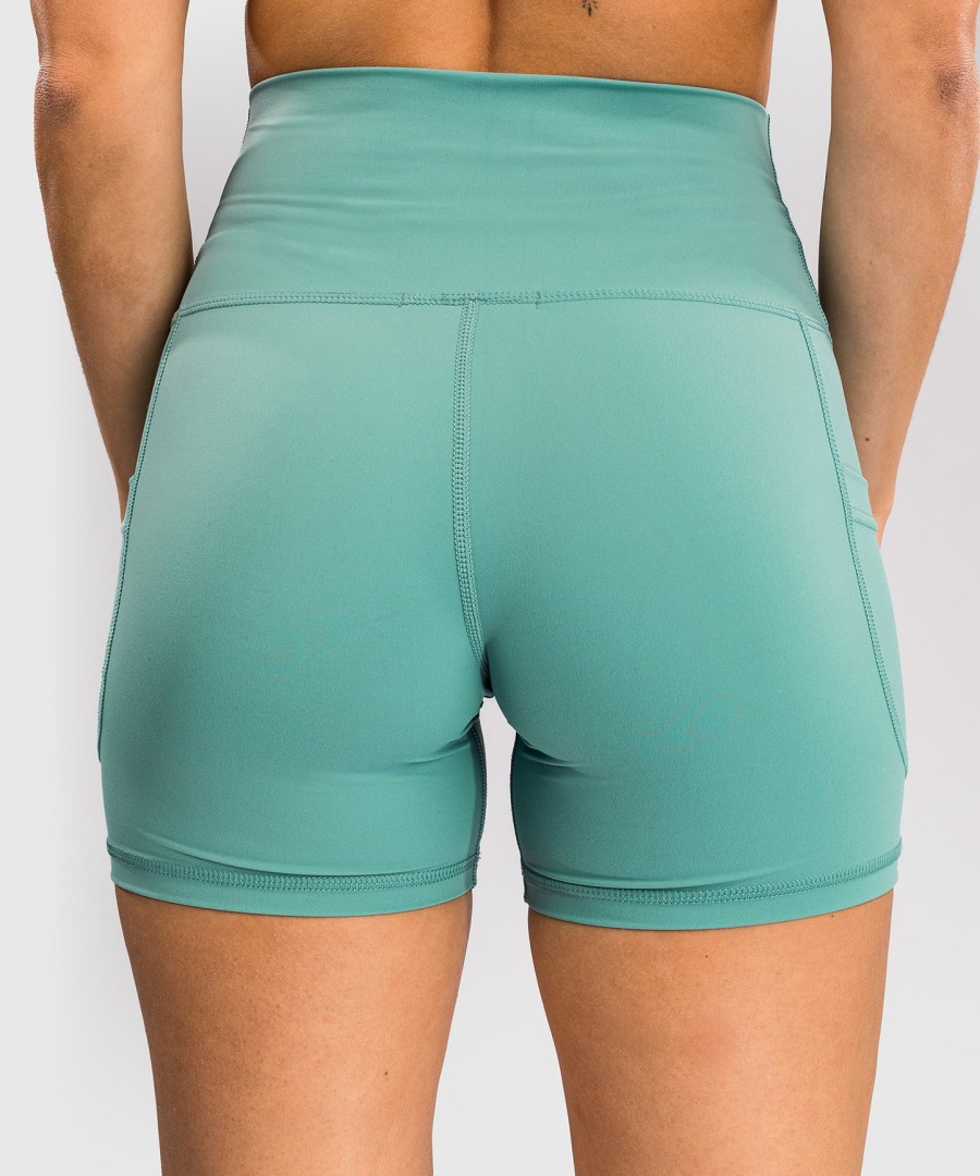 venum essential women bike shorts - aqua green