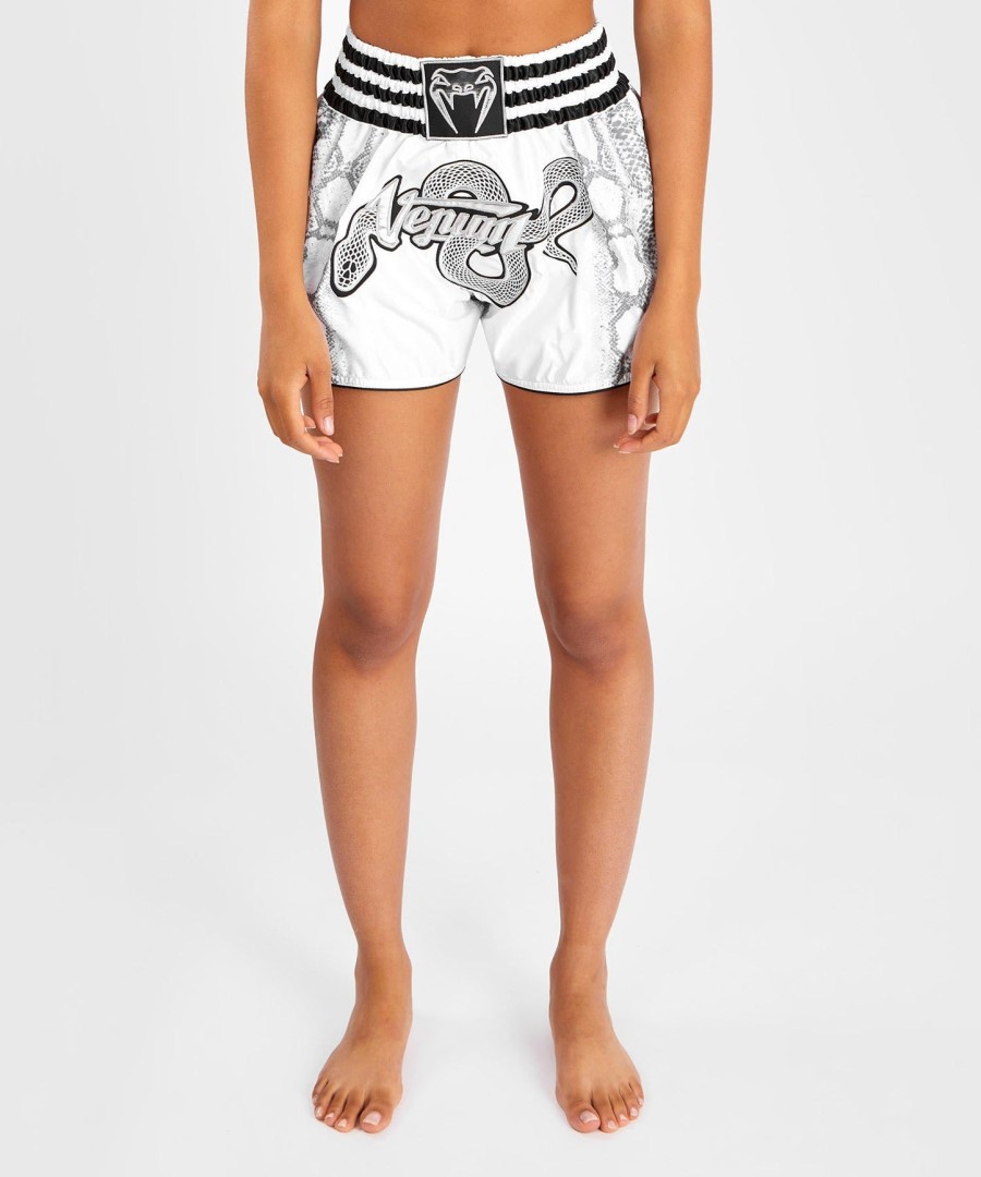 venum white snake short muay thai for women - white