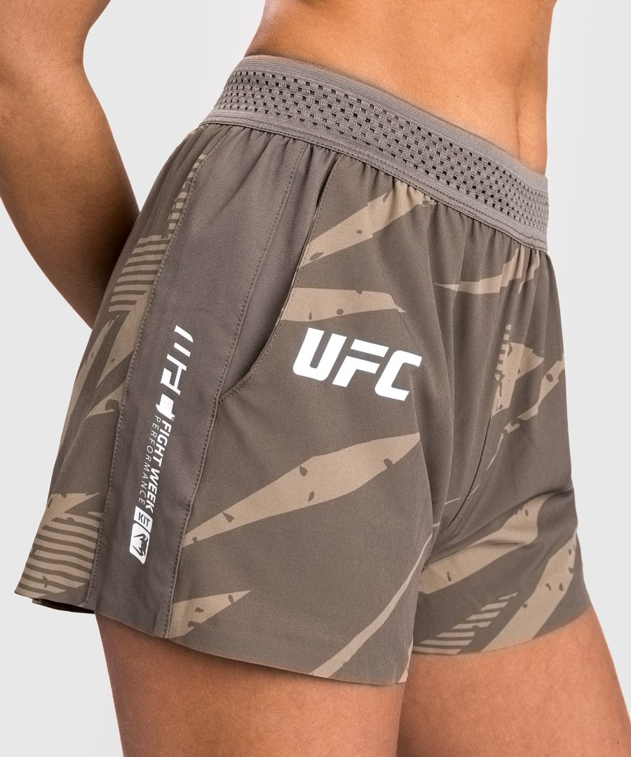 ufc adrenaline by venum fight week women performance short - desert camo