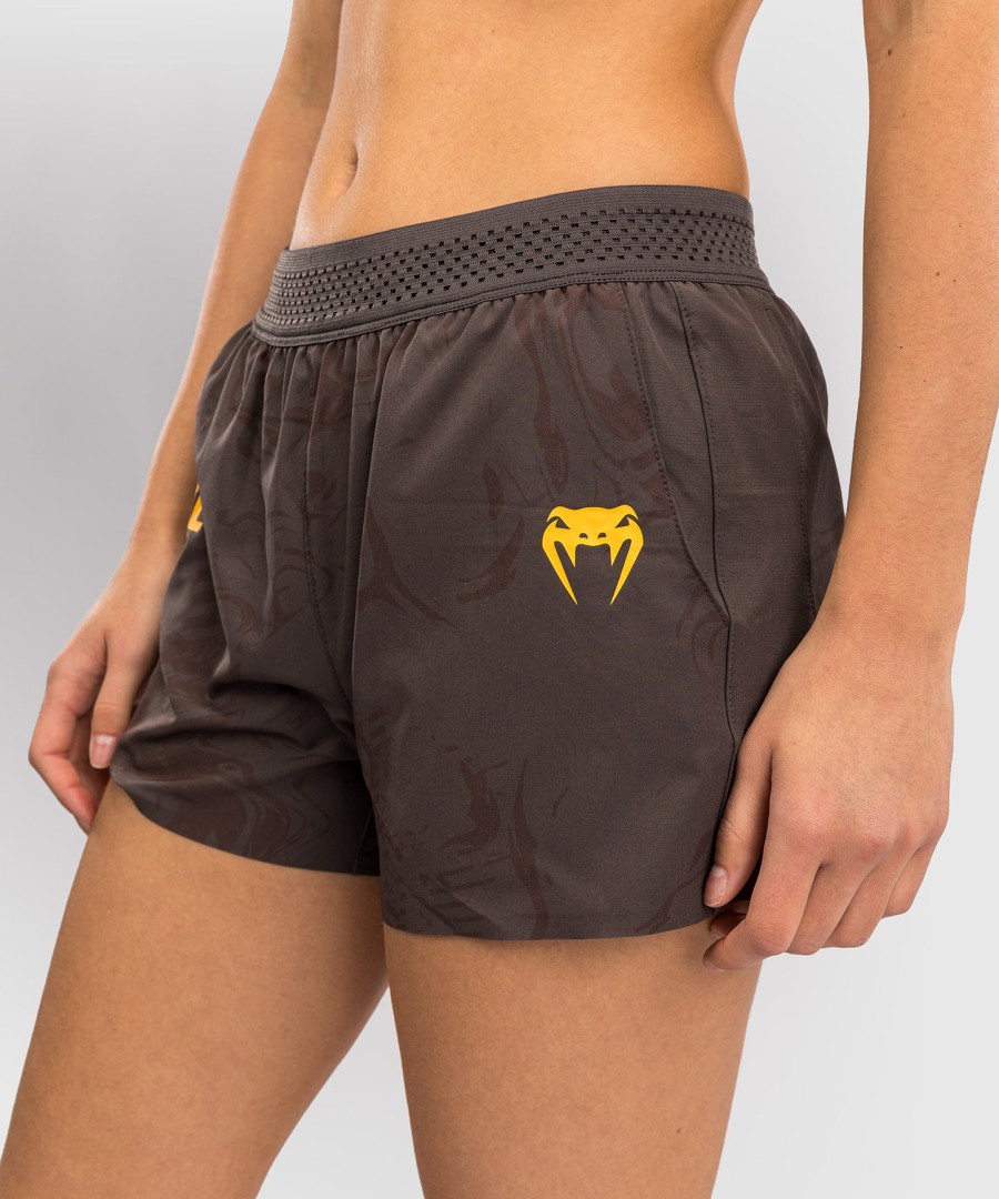 ufc fusion by venum fight week women performance short - earthen brown