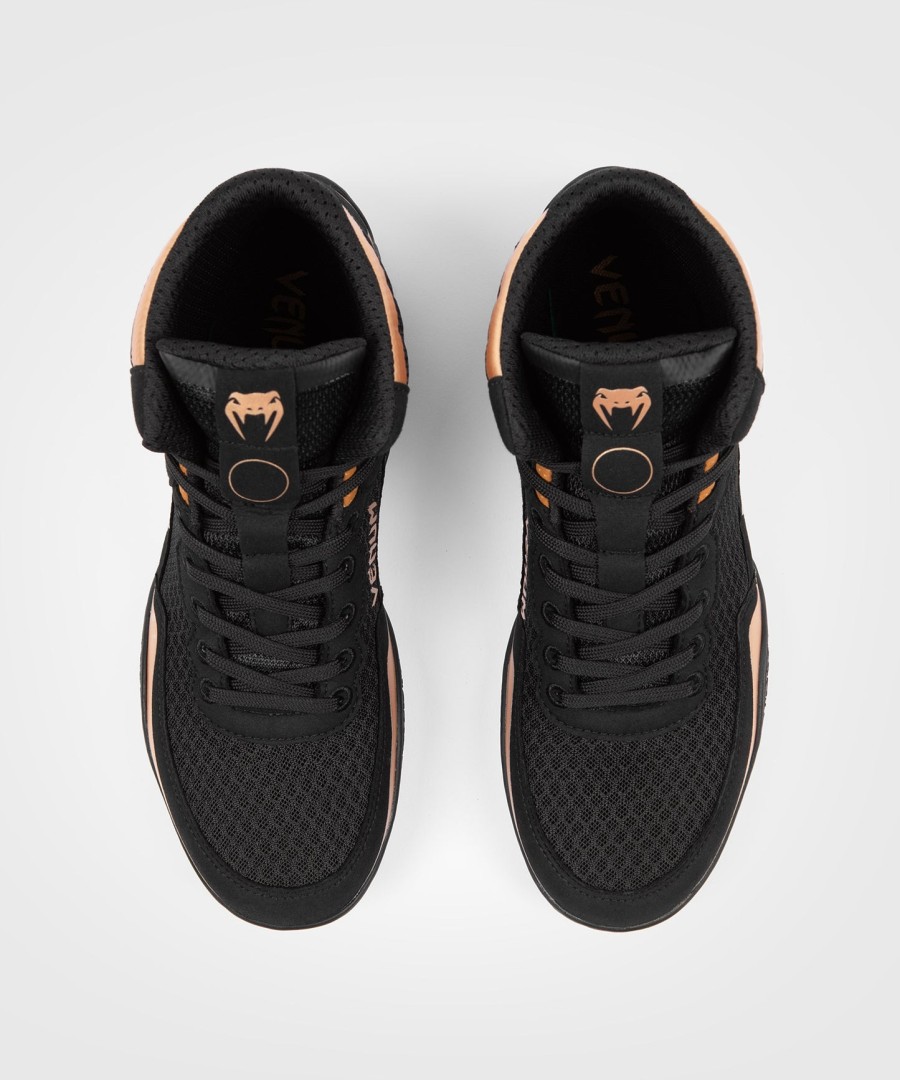 venum elite wrestling shoes - blackbronze