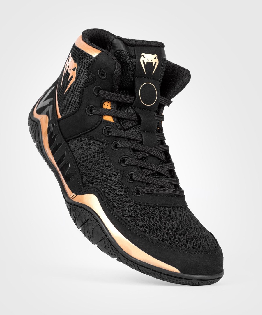 venum elite wrestling shoes - blackbronze